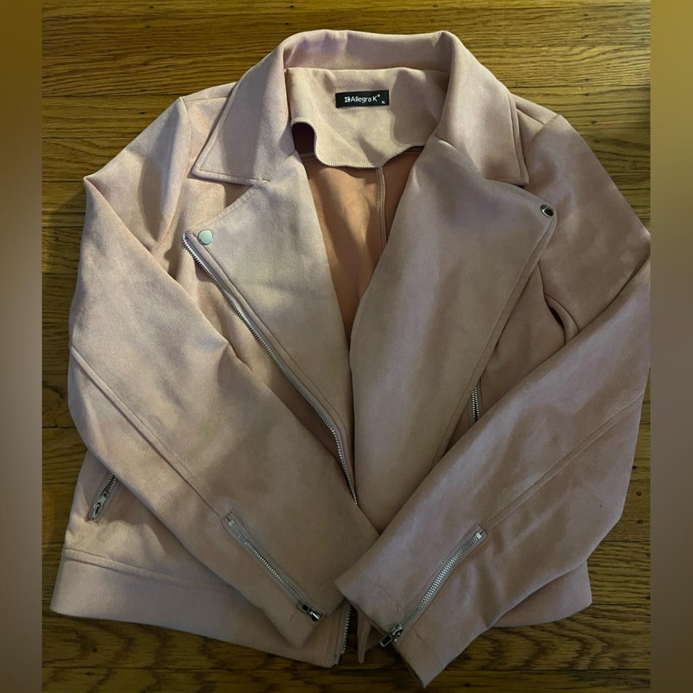Allegra K Pink Jacket Classic Style